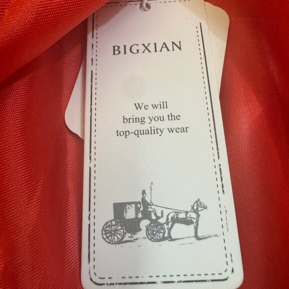 Red Satin BIGXIAN Adult Size Cape With Tie Closure - Picture 6 of 6